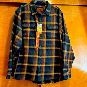 Orvis Heavy Weight plaid button up shirt with pockets Men’s XXL